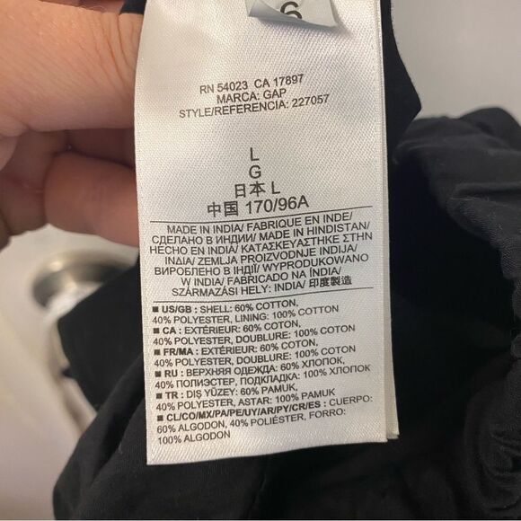 Gap Vintage black laser cut whimsy Goth midi a line pull on waist Skirt L - Picture 9 of 10